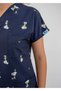 Unisex Navy Blue Snoopy-Themed Doctor Nurse Hospital Surgical Top Scrubs - 4