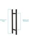 Ranbo H-Shaped 18" Length Back to Back Large Push Pull Door Handle, Double Sided Long Bar Handle, 30 - 2
