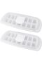 Organizers Ice Cube Tray with Easy-Remove Base and Removable Lid, 14 Cubes (White) - 2