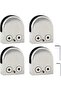 4 x (8-10mm) 304 Stainless Steel Glass Clamps Clip for Stair Window (4-pack) - Upgraded
