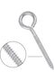 SHONAN 4.5" Stainless Steel Eye Screws for Wood, 5 Pcs Heavy Duty Screw Eye Hooks - 7