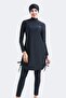 Fully Covered 4-Piece Hijab Swimsuit 4062 Black