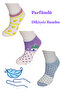 Women's Quality Bamboo Flower Patterned (3 Pairs) Perfumed Short Booties Socks - 2