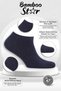 Bamboo Men's Booties Plain Assortment Socks Seamless Premium Boxed 6-Piece (2 Black - 2 Navy Blue - 2 Smoked) - 3