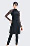 Full Covered 4-Piece Hijab Swimsuit C14020 Black/Leopard