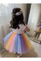 Birthday Party Set Girl Floral Tutu Skirt, Bracelet, Crown, T-Shirt - 8