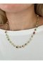 Multicolored Stone Gold Necklace - 2