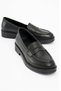 Black Genuine Leather Women Loafer Shoes Real Leather Women Moccasin Office & Casual College Shoes - 3