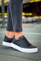 Lace-Up Men's Casual Shoes Black - 6