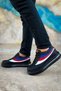 Lace-up Balloon Sole Men's Casual Shoes Black - 2
