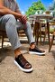 Men's Rubberized Sneakers Black Tan - 3