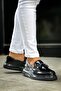 Men's Casual Shoes with Tassels Black - 2