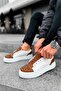 Lace-Up Men's Casual Shoes Tan White - 4