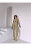 Women's Buckle Belt, Detailed Snap-Front Jacket, and Palazzo Pants—A Stylish Suit - 8