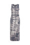 Women's Anthracite Printed Sleeveless Midi Dress