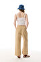 Women's White Square Neck Ruffle Sleeveless Crop Blouse - 2