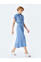 Viscose Blended Oversize Long Flared Skirt