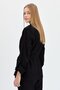Women's Safari Model Linen Look Jacket Black - 3