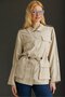 Women's Safari Model Linen Look Jacket Stone - 7