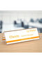 12 Pack Acrylic Name Plates for Desk, 8.5"x2.9" Double-Sided Clear Sign Holder