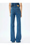 Spanish Style Flare Jeans Standard Waist Buttoned Pocket Detail Cotton - Flare Jeans - 3