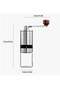 Manual Coffee Grinder with 6-Level Adjustment, Portable Hand Crank Silver - 4
