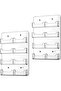 2-Pack Acrylic Wall Mount Business Card Holder, 8-Pocket Clear Display Rack with Pre-Drilled Holes