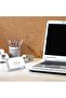 2-Pack Acrylic Business Card Holder, Clear Desk Stand for Office Display - 6