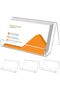 Acrylic Business Card Holder for Desk, Clear Name Card Display Stand, 3 Pack, Holds 50 Cards