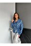 Qimene Women's Large Pocket Waist Drawstring Loose Collar Lacy Oversize Coat - 7