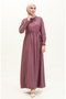 Waist pleated dress 0575-03 lilac - 2