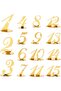 Gold Mirror Acrylic Wedding Table Numbers with Holder, 1-15, Elegant Reception Signs
