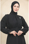 Black Striped Belted Dress - 0434-02 - 4