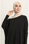 Bat sleeve loose dress 2000-02 black - 4