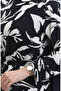 Navy Blue Patterned Belted Dress - 0444-02 - 6