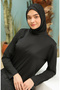 Flounced Hijab Swimsuit 2215-01 Black - 4