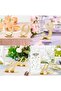 Gold Mirror Acrylic Wedding Table Numbers with Holder, 1-15, Elegant Reception Signs - 4