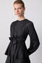 Front Tie Satin Bluz Skirt Set - 3