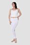 Women's White Cotton Lycra Long Tights - 4