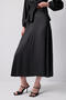 Front Tie Satin Bluz Skirt Set - 6