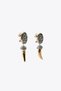 Shiny Stone Horn Earrings - 2
