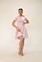 Soft Touch Pink Color Flared Detailed Modal Comfortable Dress - 5