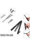 2 Pieces, Butterfly Comb, Stainless Steel Foldable Pocket Comb, Spring Hair Comb,(Silver, Black) - 3