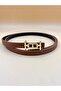 Thin Gold Buckle Women's Belt Trouser Belt Dress Belt Shirt Belt Pull Belt - 3