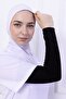 Lycra Combed Cotton Sleeves Black - Practical Women's Hijab Plain Prayer Sleeves 1 Pair 40cm Viscose Hijab