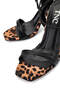 Women's Vegan Leopard Heeled Shoes - 4