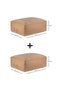 Set of 2 Beige Large Size under Bed Sofa Bed Type Pillow Quilt Sweater Organizer Clothing Storage 62X46X22 - 8