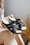 Women's Anatomical Sole Wedge Heeled Orthopedic Slippers, Women's Orthopedic Double Buckle Slippers - 2