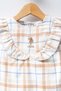 100% cotton woven baby girl plaid dress - 3