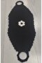 Hand Knitted Black Long Fiber - 2
